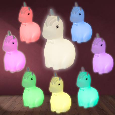 Veilleuse licorne nœud papillon Blanc 3 - vertbaudet enfant 