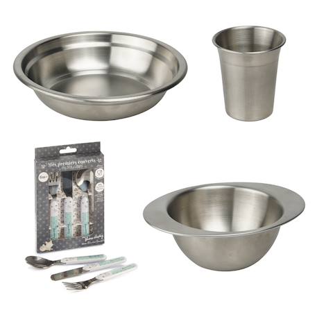 Pack repas inox Gris 1 - vertbaudet enfant 