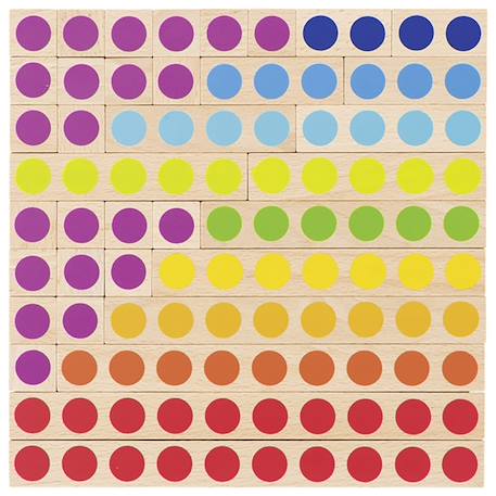 Réglette de calcul en bois 36 éléments Multi-coloured 2 - vertbaudet enfant 