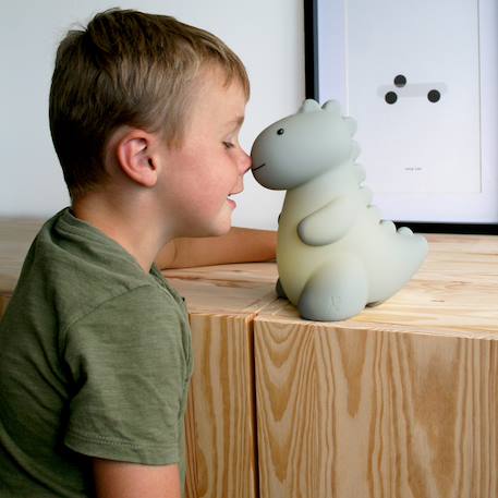 Veilleuse rechargeable jéroom le dinosaure sauge (17 cm) Sable+Sauge 8 - vertbaudet enfant 