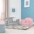 Canapé club en velours doux pour enfant - rembourré en mousse - lil sofa Gris argenté+Rose pastel 6 - vertbaudet enfant 