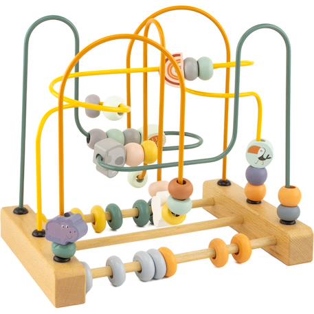 Circuit de perles en bois Jaune 2 - vertbaudet enfant 