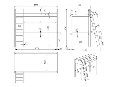 Lit mezzanine soho Blanc 4 - vertbaudet enfant 