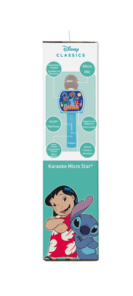 Micro karaoké sans fil stitch avec enceinte bluetooth MULTICOLORE 6 - vertbaudet enfant 