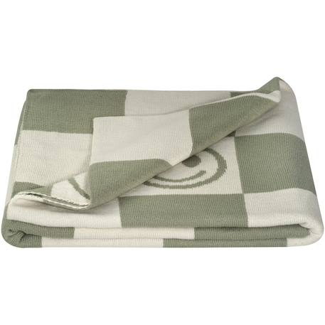 Couverture pour enfant 'smiley' Lila+Moutarde+Pistache 17 - vertbaudet enfant 