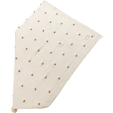 Couverture en tricot et coton bio Crème, marron 4 - vertbaudet enfant 