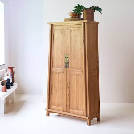 Armoire enfant yuki en bois de pin massif recyclé Naturel 4 - vertbaudet enfant 
