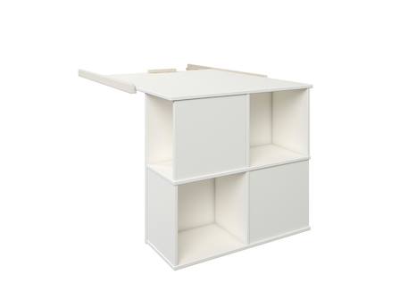Lit mi-hauteur avec bureau et rangement jade Blanc 4 - vertbaudet enfant 