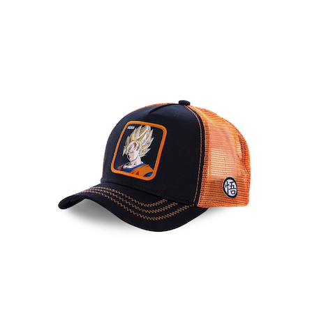 Casquette junior capslab dragon ball z goku saiyen Noir/orange 1 - vertbaudet enfant 