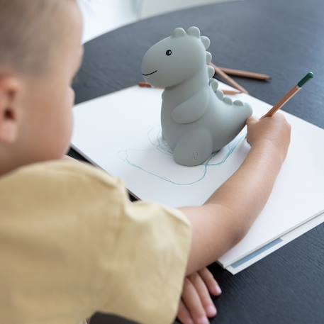 Tirelire jéroom le dinosaure sauge (15 cm) Sable+Sauge 7 - vertbaudet enfant 