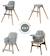 Chaise haute bébé 4 en 1 avista 2 Tinted gray 2 - vertbaudet enfant 