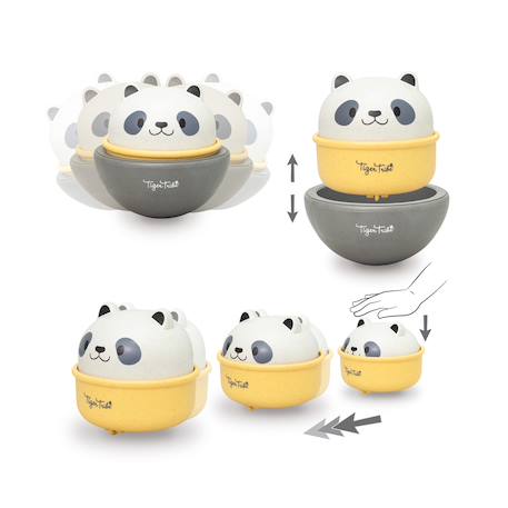 Panda culbuto et véhicule à friction Noir 3 - vertbaudet enfant 