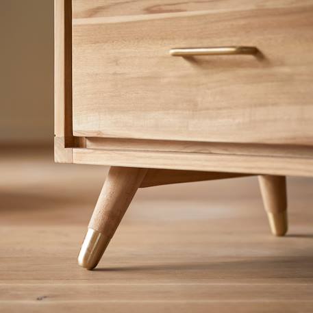 Chiffonnier enfant en bois de teck 4 tiroirs kort Naturel 5 - vertbaudet enfant 