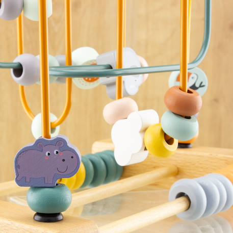 Circuit de perles en bois Jaune 3 - vertbaudet enfant 