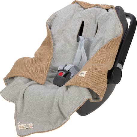 Couverture nomade sable Marron, gris 1 - vertbaudet enfant 
