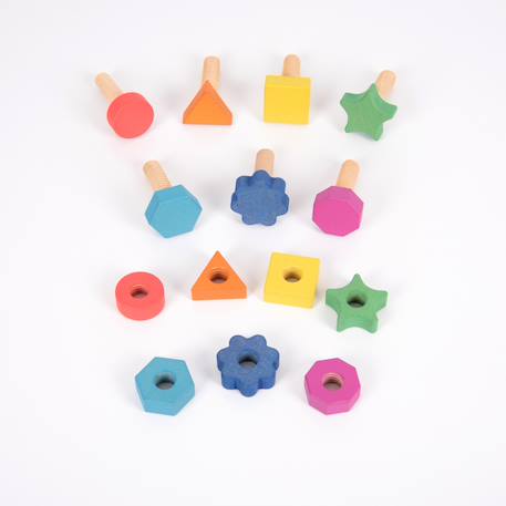 Set de 7 écrous à visser Multi-coloured 2 - vertbaudet enfant 