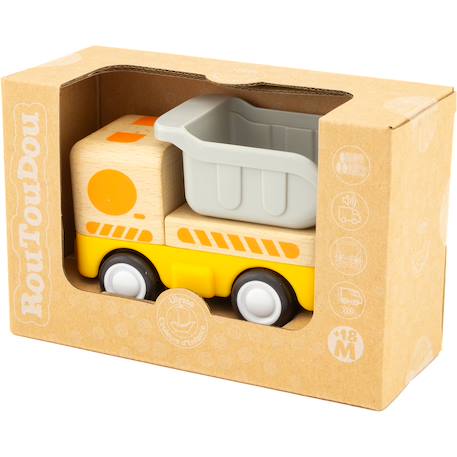 Routoudou - mini camion benne Jaune 5 - vertbaudet enfant 