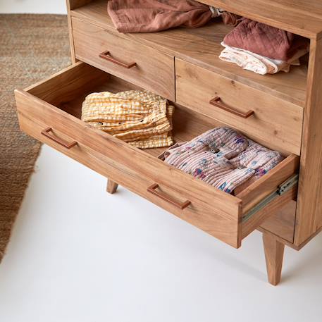 Commode enfant en bois d'acacia 4 tiroirs oslo Naturel 5 - vertbaudet enfant 