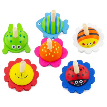 Lot de 6 toupies bébêtes Rouge 2 - vertbaudet enfant 