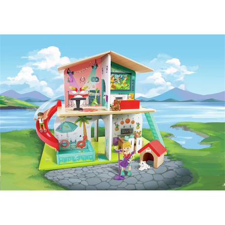 Maison de poupées interactive avec sons Multicolore 3 - vertbaudet enfant 