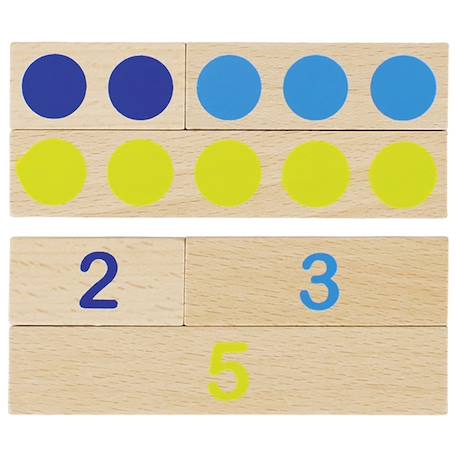 Réglette de calcul en bois 36 éléments Multi-coloured 3 - vertbaudet enfant 