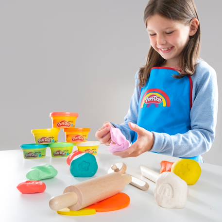 Table enfant + tabouret + 6 pots de pâte à modeler x play-doh et accessoires Blanc - bleu 5 - vertbaudet enfant 