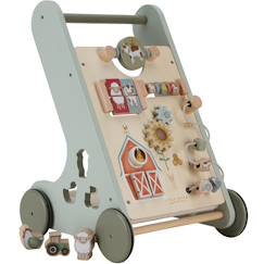 Chariot de marche en bois little farm  - vertbaudet enfant