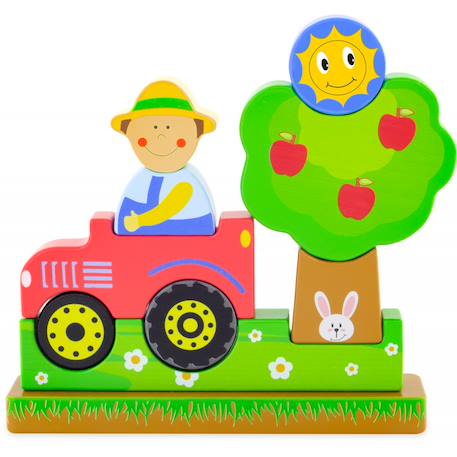 Puzzle magnétique ferme Jaune 2 - vertbaudet enfant 