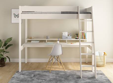 Lit mezzanine avec bureau soho Blanc 3 - vertbaudet enfant 