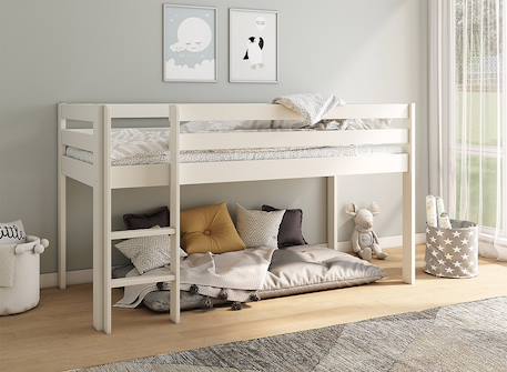 Lit mi-hauteur avec bureau et commode jade Blanc 3 - vertbaudet enfant 