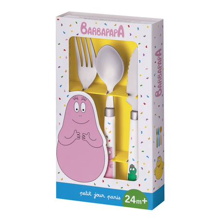 Couverts d'apprentissage barbapapa Blanc 2 - vertbaudet enfant 