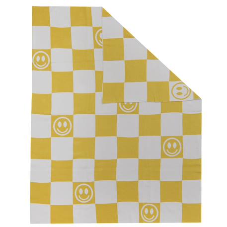 Couverture pour enfant 'smiley' Lila+Moutarde+Pistache 12 - vertbaudet enfant 