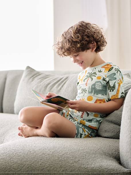 Lot de 2 pyjashorts garçon savane bleu pétrole 2 - vertbaudet enfant 