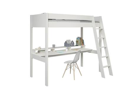 Lit mezzanine avec bureau soho Blanc 2 - vertbaudet enfant 