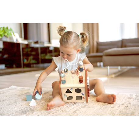 Cube d'activités 5 en 1 en bois Beige 2 - vertbaudet enfant 