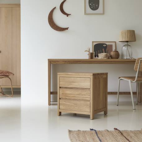 Bureau enfant en bois de chêne 160 eden Naturel 5 - vertbaudet enfant 