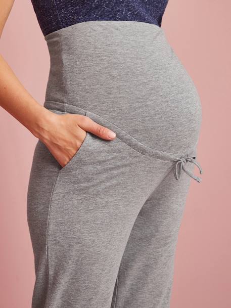 Pantalon yoga grossesse et post-grossesse Oeko-Tex® gris chiné+noir 4 - vertbaudet enfant 