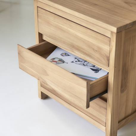 Bureau enfant en bois de teck 160 eden Naturel 5 - vertbaudet enfant 