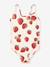 Maillot de bain 1 pièce fille motifs fraises rouge 1 - vertbaudet enfant 