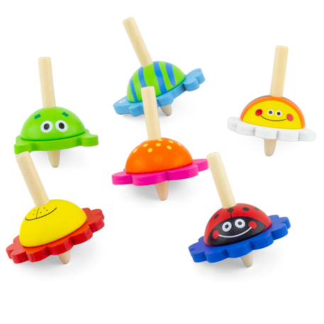Lot de 6 toupies bébêtes Rouge 1 - vertbaudet enfant 
