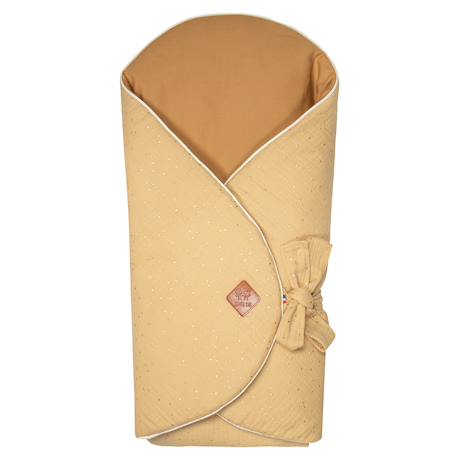 Couverture d'emmaillotage évolutive en gaze de coton jeanne Beige+Blanc+Blanc à pois or+Bleu+Camel+Camel à pois or+Écru+Terracotta+Vert de gris 31 - vertbaudet enfant 