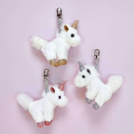Porte-clés peluche licorne or Blanc 3 - vertbaudet enfant 
