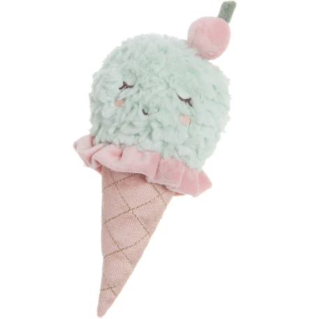 Hochet peluche glace à la menthe Vert d'eau, rose 1 - vertbaudet enfant 