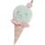 Hochet peluche glace à la menthe Vert d'eau, rose 1 - vertbaudet enfant 