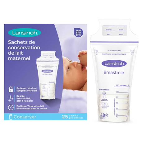 Sachet de conservation du lait maternel 25 pc Multi-coloured 1 - vertbaudet enfant 
