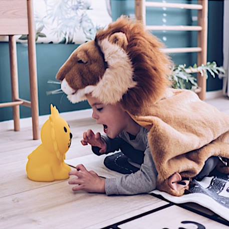 Lampe à poser lion première lampe (25 cm) Blanc+Jaune 8 - vertbaudet enfant 