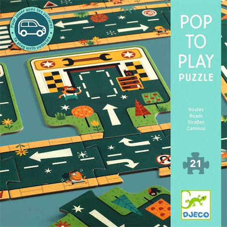 Pop to play puzzle routes Multicolore 1 - vertbaudet enfant 