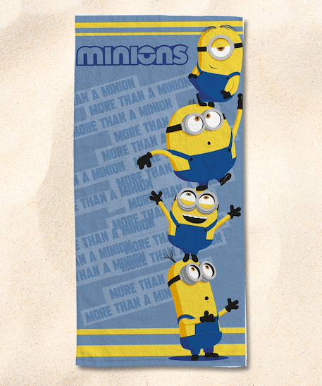 Serviette de plage les minions coton Bleu 2 - vertbaudet enfant 