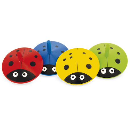 Lot de 4 toupies coccinelle Rouge 1 - vertbaudet enfant 