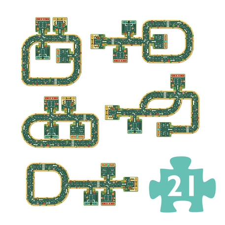 Pop to play puzzle routes Multicolore 2 - vertbaudet enfant 